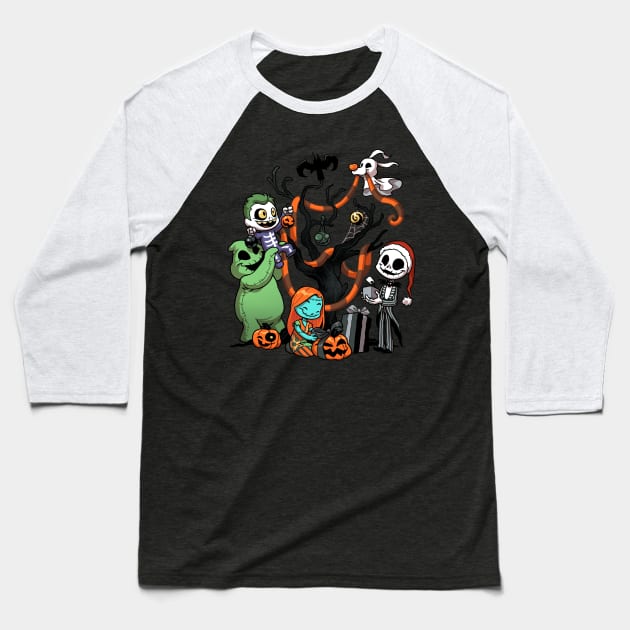 Nightmare Tree Baseball T-Shirt by Dooomcat